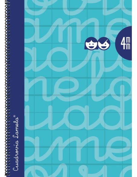 CUADERNO ESPIRAL Fº 80H 90G 4MM TURQUESA CUADROVIA EXTRADUR
